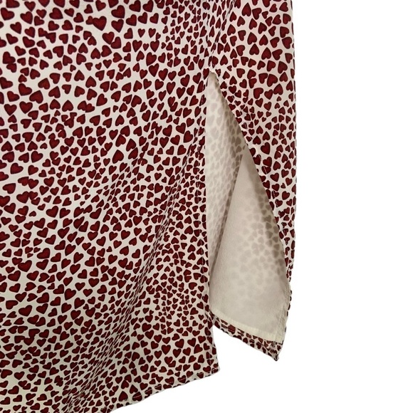 Anine Bing Womens Leah Wrap Heart Print Dress Sz XS Sleeveless V Neck - Picture 9 of 14